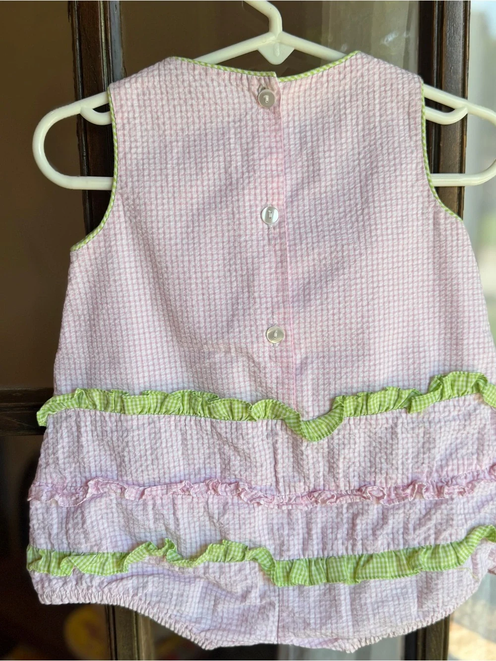 18m Anavini Strawberry Bubble Romper Gingham